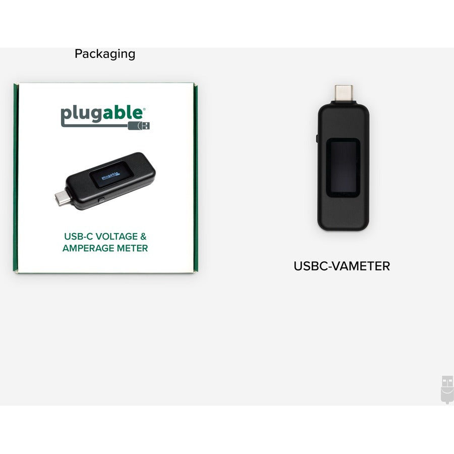 Plugable USB-C Voltage and Amperage Meter USBC-VAMETER for Power Monitoring