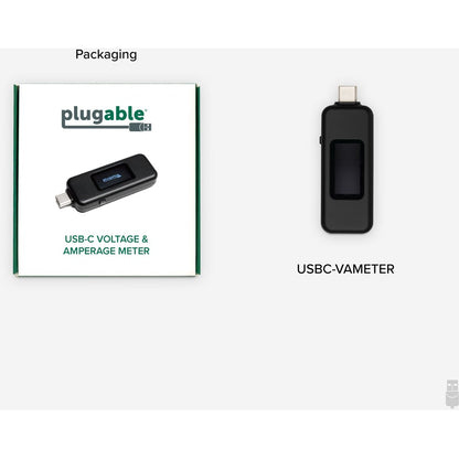 Plugable USB-C Voltage and Amperage Meter USBC-VAMETER for Power Monitoring