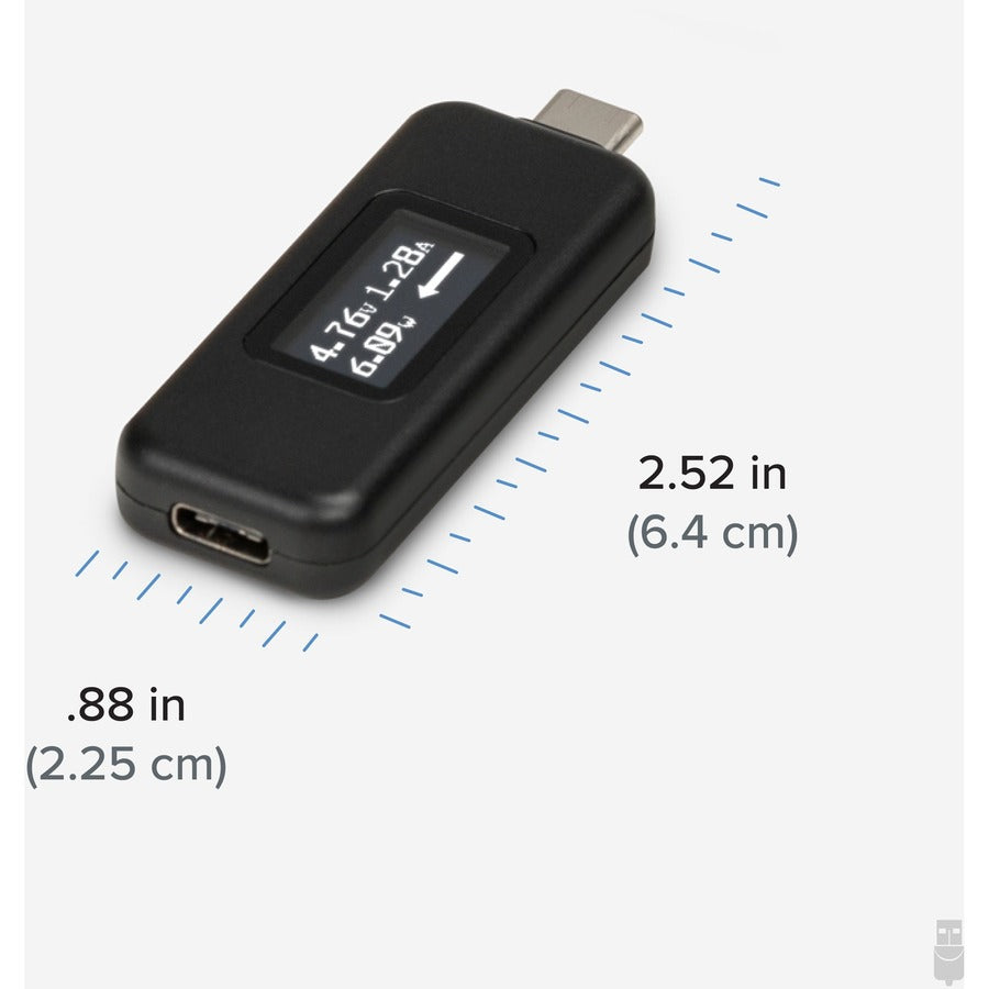 Plugable USB-C Voltage and Amperage Meter USBC-VAMETER for Power Monitoring