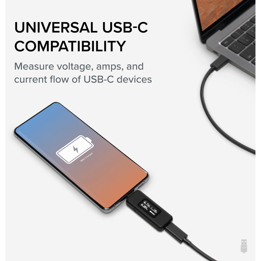 Plugable USB-C Voltage and Amperage Meter USBC-VAMETER for Power Monitoring