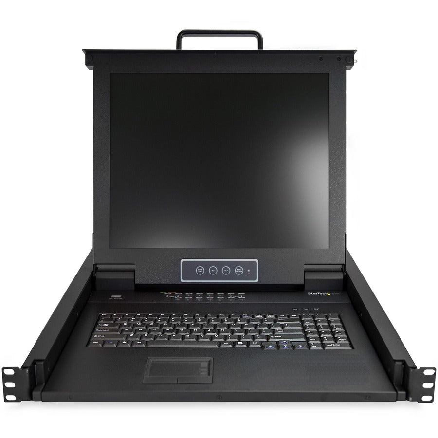 StarTech.com 16 Port Rackmount KVM Console with 17-Inch LCD Display - Integrated 1U KVM Drawer for Server Management