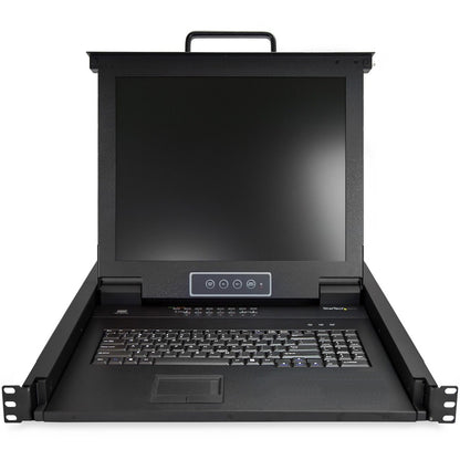 StarTech.com 16 Port Rackmount KVM Console with 17-Inch LCD Display - Integrated 1U KVM Drawer for Server Management