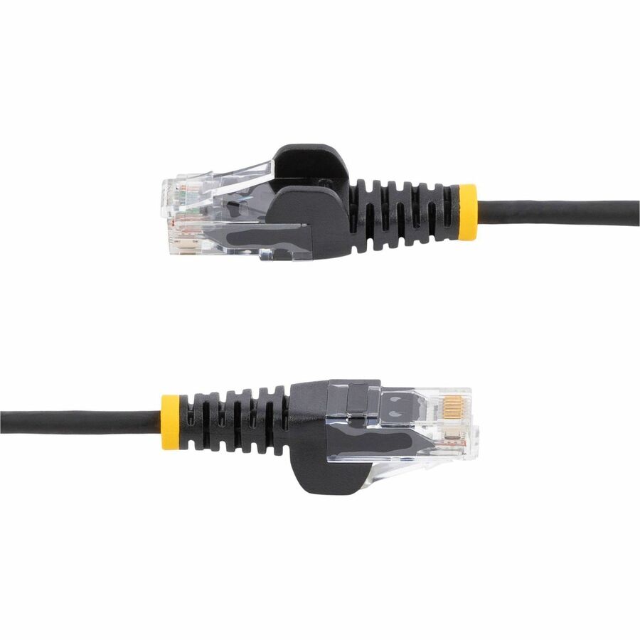 StarTech.com 1 ft CAT6 Patch Network Cable - Slim Black Ethernet Cord with Snagless RJ45 Connectors