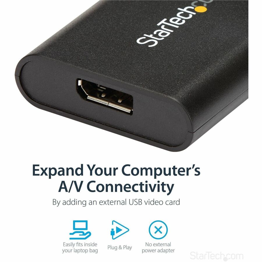 StarTech.com USB 3.0 to DisplayPort Adapter - 4K 30Hz External Video Converter for Windows