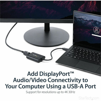 StarTech.com USB 3.0 to DisplayPort Adapter - 4K 30Hz External Video Converter for Windows
