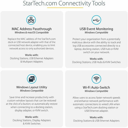 StarTech.com Thunderbolt 3 Dock - Dual 4K 60Hz Monitor USB-C and Thunderbolt 3 Docking Station with 85W Power Delivery