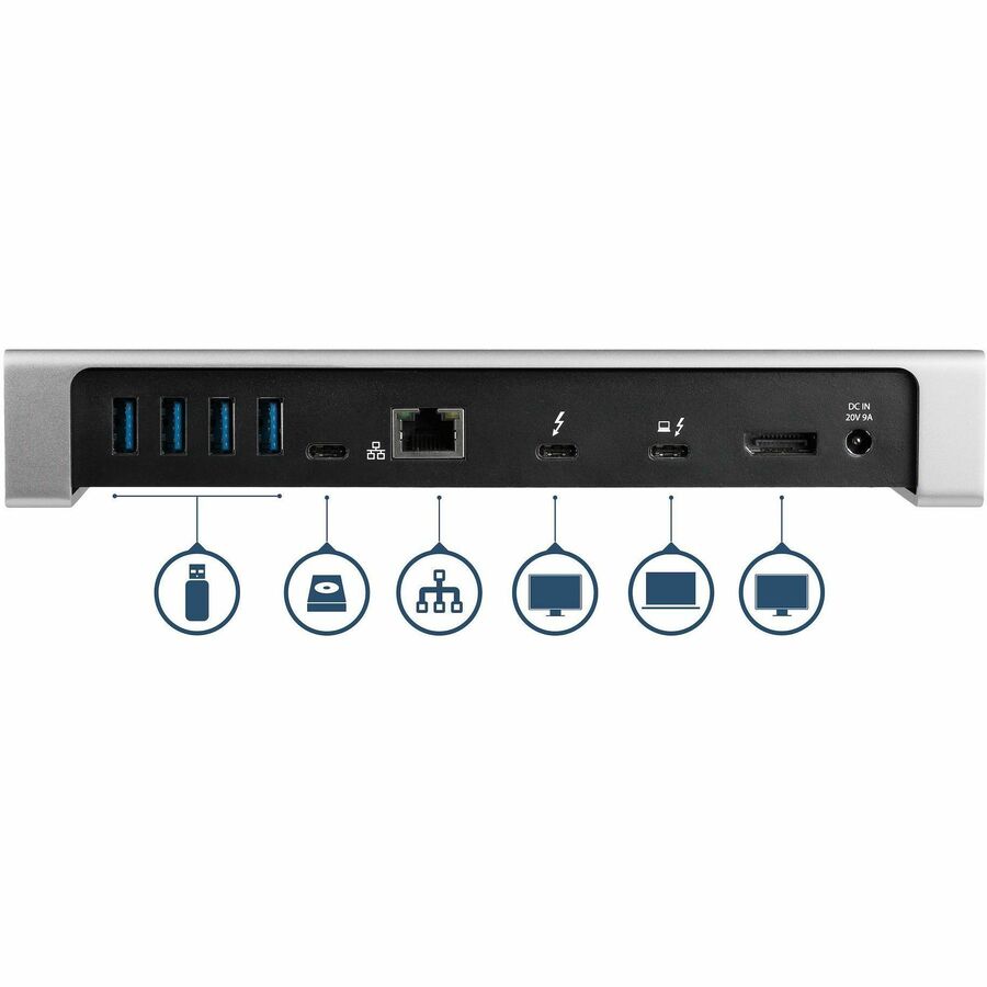 StarTech.com Thunderbolt 3 Dock - Dual 4K 60Hz Monitor USB-C and Thunderbolt 3 Docking Station with 85W Power Delivery