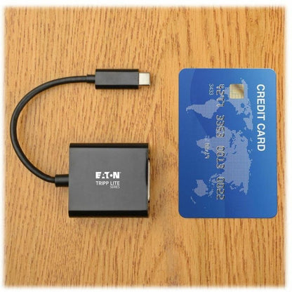 Eaton Tripp Lite Series USB-C to DVI Adapter with Thunderbolt 3, 1080p Support - Black