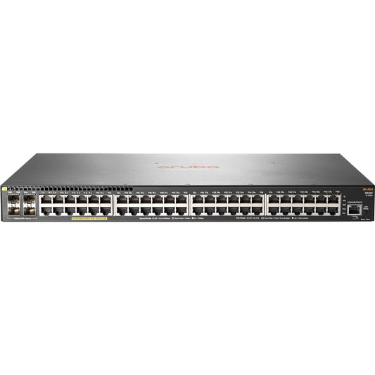 Hewlett Packard Enterprise 2930F 48G PoE+ 4SFP+ Switch - Rack-Mountable Layer 3 Managed Network Switch with 48 Ports and 10GbE Uplinks