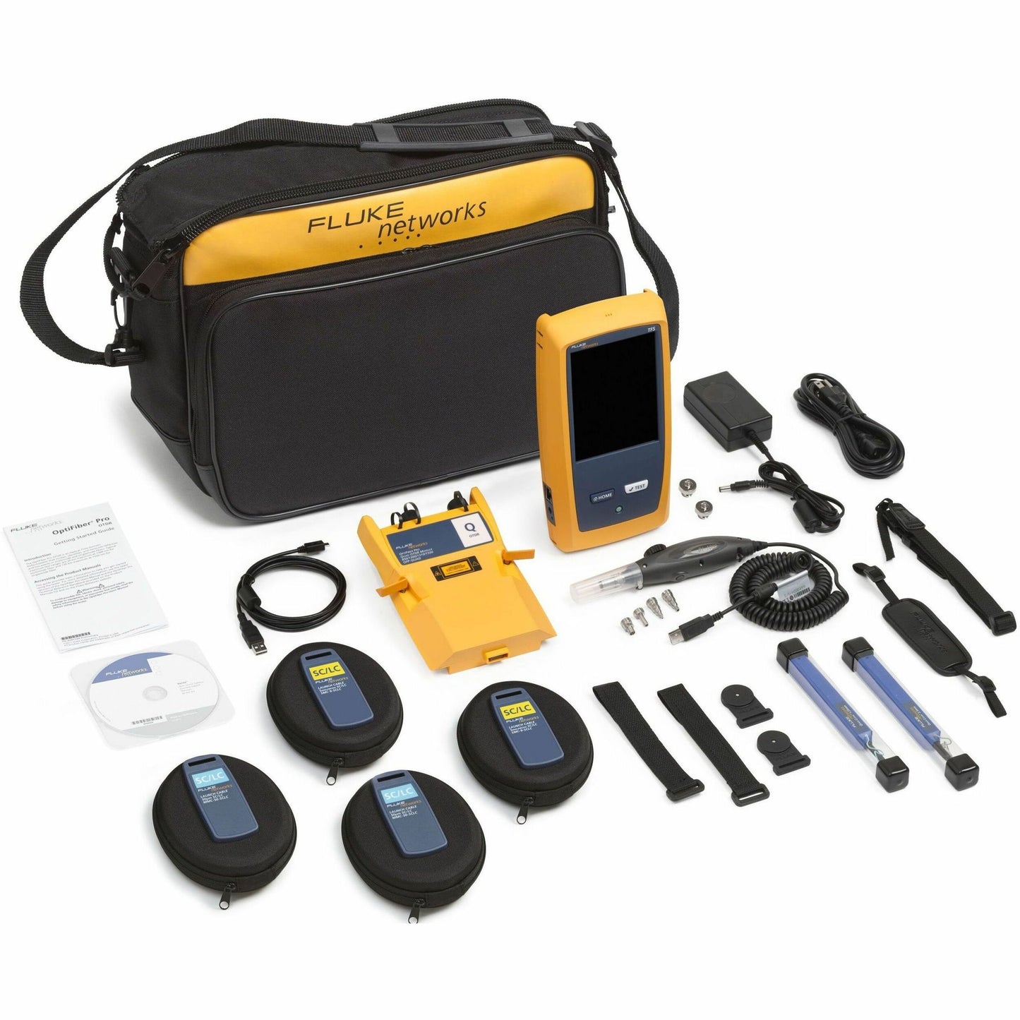 Fluke Networks OptiFiber Pro Quad OTDR with Inspection Kit and 1-Year Gold Support