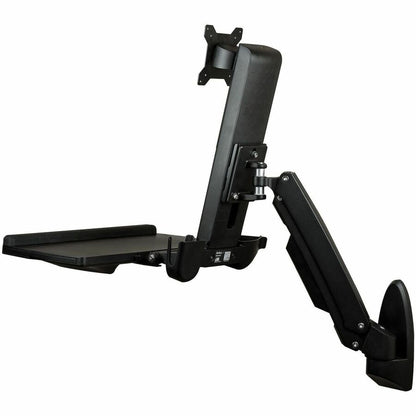 StarTech.com Wall Mount Sit-Stand Desk with Adjustable Monitor & Keyboard Tray - Model WALLSTS1