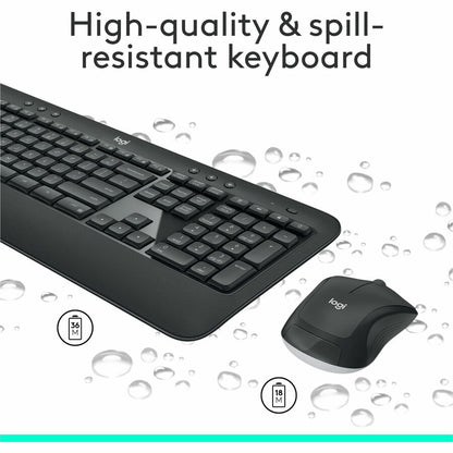 Logitech MK540 Advanced Wireless Keyboard and Mouse Combo for Windows with Unifying Receiver