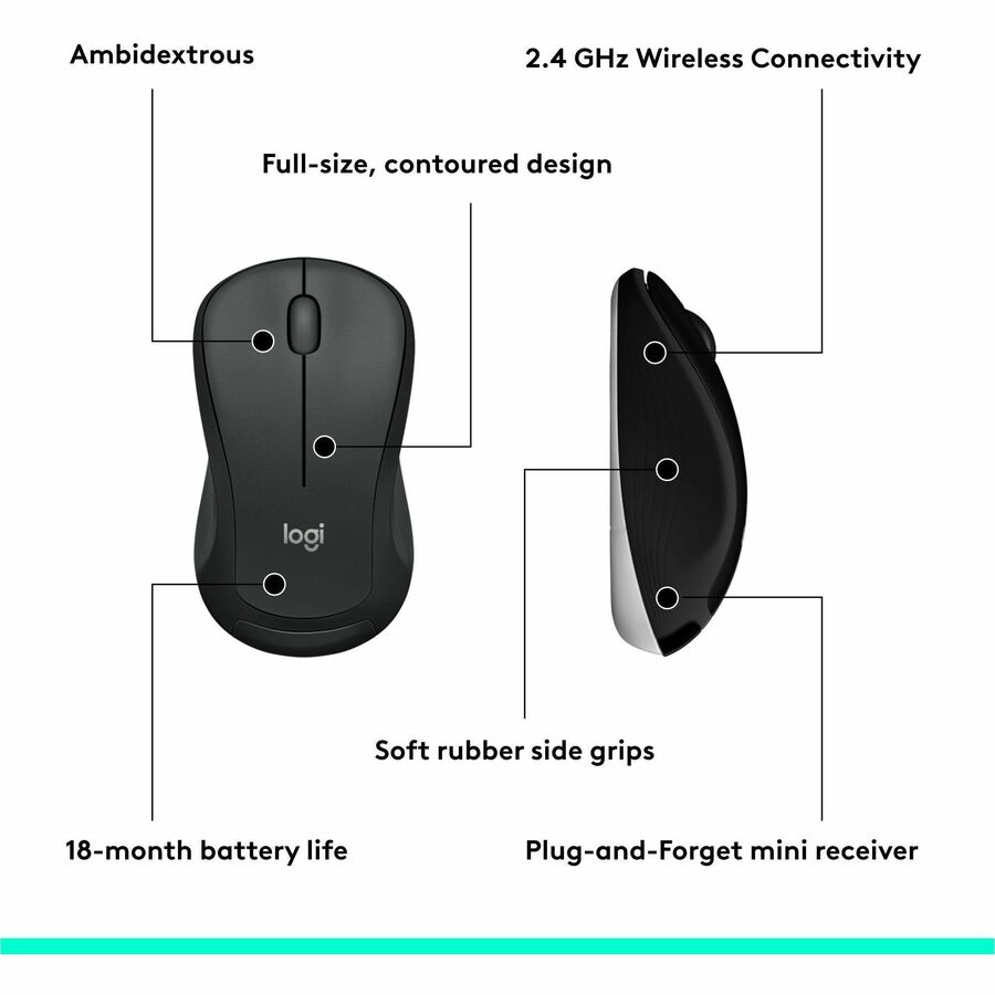 Logitech MK540 Advanced Wireless Keyboard and Mouse Combo for Windows with Unifying Receiver