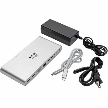 Eaton Tripp Lite Series U442-DOCK4-S USB-C Docking Station with 4K HDMI, DisplayPort, VGA, USB 3.0, Ethernet, and 100W Power Delivery