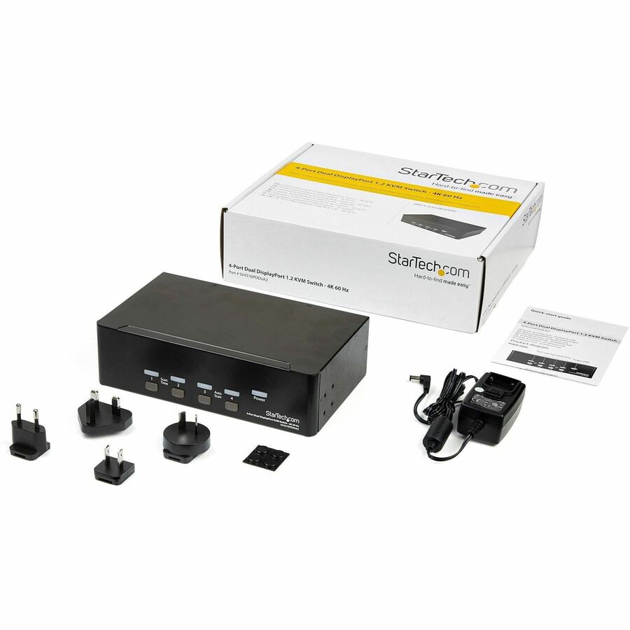 StarTech.com 4-Port Dual DisplayPort KVM Switch with 4K 60Hz Support - Model SV431DPDDUA2