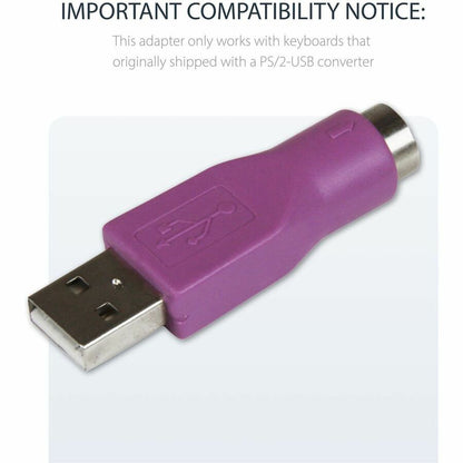 StarTech.com GC46MFKEY PS/2 to USB Keyboard Adapter for Reliable Data Transfer