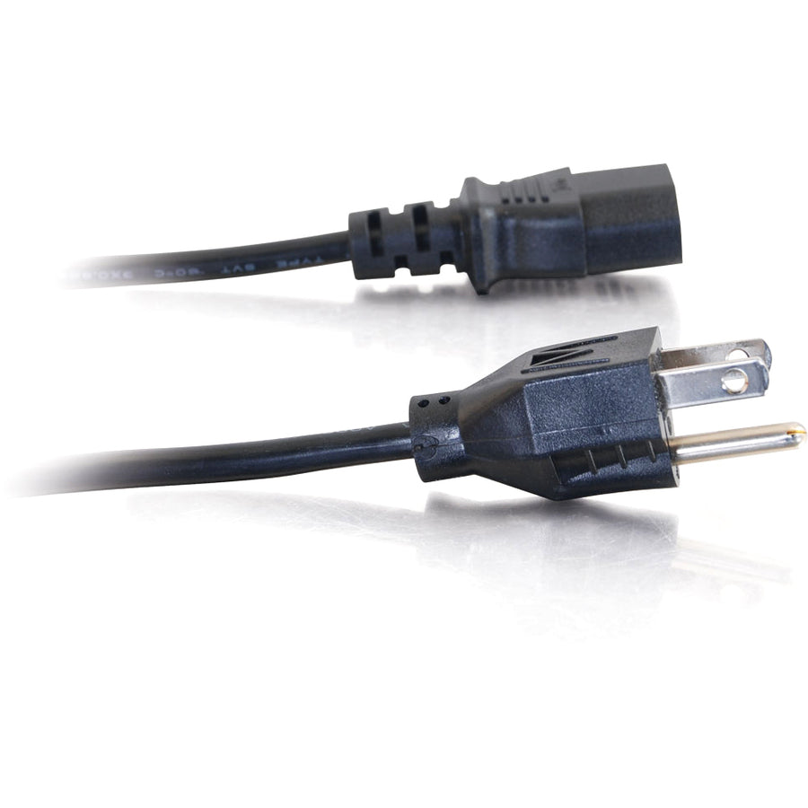 C2G 3ft Universal Power Cord with NEMA 5-15P to IEC320C13 for Monitors and Computers