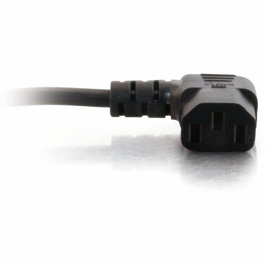 C2G Universal Power Cord - Right Angle, 6 ft, 18 AWG - NEMA 5-15P to IEC 60320 C13 for Printers and More
