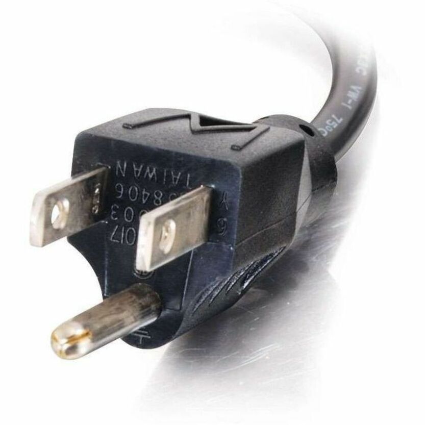 C2G Universal Power Cord - Right Angle, 6 ft, 18 AWG - NEMA 5-15P to IEC 60320 C13 for Printers and More
