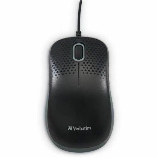 Verbatim Silent Corded Optical Mouse - Black with Silent Technology and Ergonomic Design