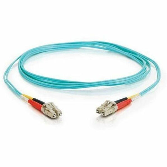 Legrand Group C2G 6.6ft (2m) Aqua OM3 Duplex Multimode Fiber Optic Network Cable with LC Connectors