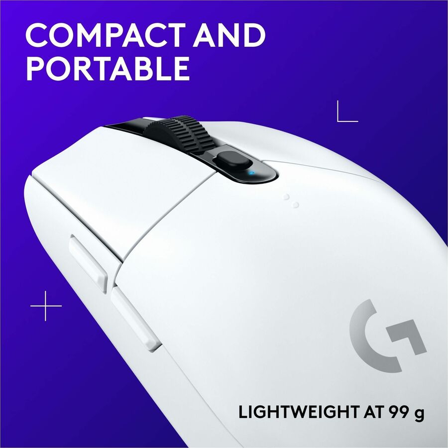 Logitech G305 LIGHTSPEED Wireless Gaming Mouse with HERO Sensor and 12,000 DPI – White