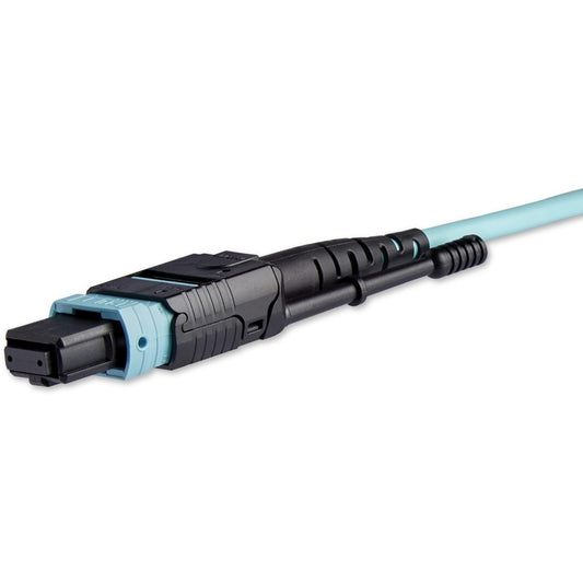 StarTech.com 3m (10ft) MTP(F)/PC to 4x LC/PC OM3 Multimode Fiber Optic Breakout Cable with 40Gbps Support
