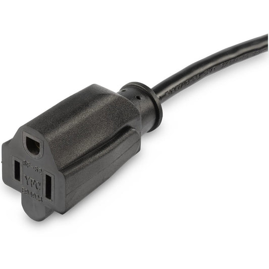StarTech.com 1.5 ft Power Extension Cord with Flat NEMA 5-15P to NEMA 5-15R Connectors
