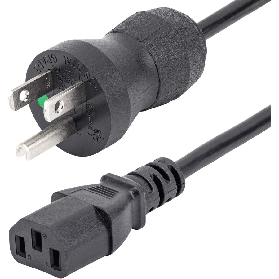 StarTech.com 10ft Hospital Grade Power Cord NEMA 5-15P to IEC 60320 C13, 125V 10A, 3 Meters
