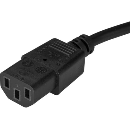 StarTech.com 6ft Flat NEMA 5-15P to IEC C13 Power Cord - 125V, 10A, Black