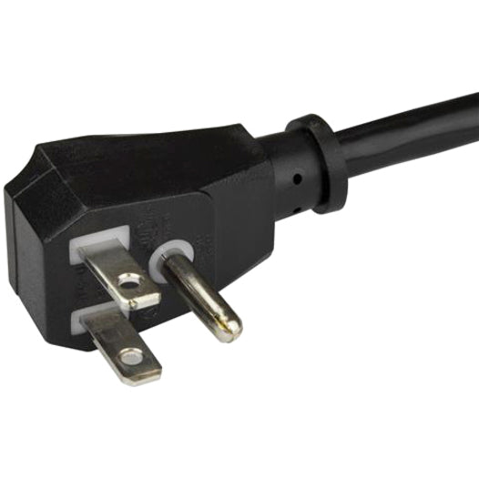 StarTech.com 15 ft Flat Power Cord with NEMA 5-15P to IEC C13 Connector – 10A 125V Black Replacement Cable for Desktop Computers and Monitors