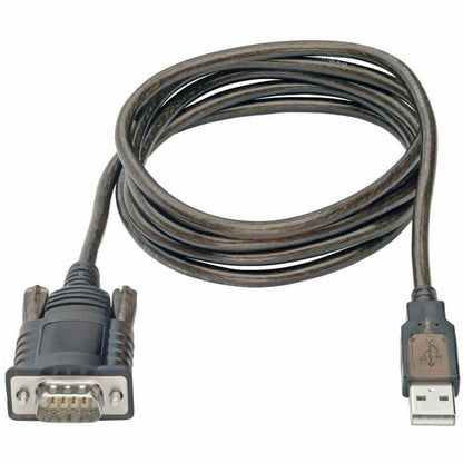 Eaton Tripp Lite Series RS232 to USB Adapter Cable with COM Retention (USB-A to DB9 M/M), FTDI, 5 ft.