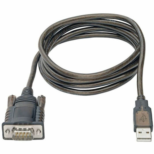Eaton Tripp Lite Series RS232 to USB Adapter Cable with COM Retention (USB-A to DB9 M/M), FTDI, 5 ft.