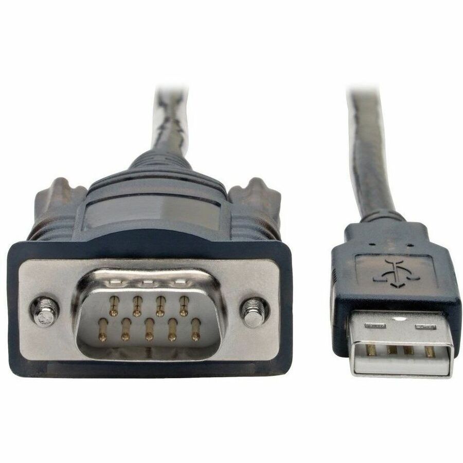 Eaton Tripp Lite Series RS232 to USB Adapter Cable with COM Retention (USB-A to DB9 M/M), FTDI, 5 ft.