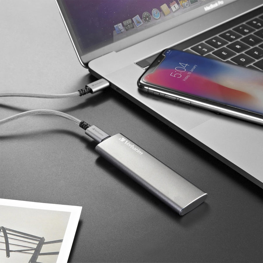 Verbatim Vx500 480GB External SSD with USB 3.1 Gen 2 - Graphite