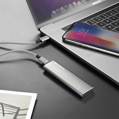 Verbatim Vx500 480GB External SSD with USB 3.1 Gen 2 - Graphite