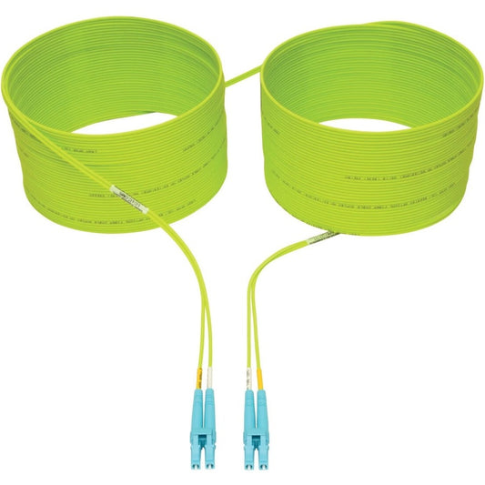 Eaton Tripp Lite Series 100G Duplex Multimode OM5 Fiber Optic Patch Cable (LC to LC), 10 meters, Lime Green