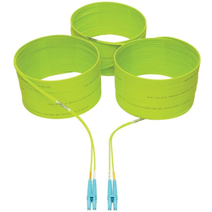 Eaton Tripp Lite Series 100G Duplex Multimode OM5 Fiber Optic Patch Cable (LC to LC), Lime Green, 66 ft