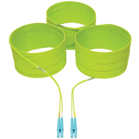 Eaton Tripp Lite Series 100G Duplex Multimode OM5 Fiber Optic Patch Cable (LC to LC), Lime Green, 66 ft
