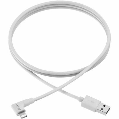Eaton Tripp Lite Series USB-A to Right-Angle Lightning Sync and Charge Cable, 3 ft - White