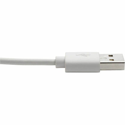 Eaton Tripp Lite Series USB-A to Right-Angle Lightning Sync and Charge Cable, 3 ft - White