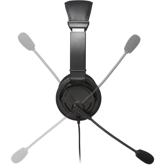 Kensington K97603WW Classic 3.5mm Headset with Microphone - Over-the-Head Stereo Headphones for Call Centers and Educational Use