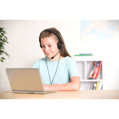 Kensington K97603WW Classic 3.5mm Headset with Microphone - Over-the-Head Stereo Headphones for Call Centers and Educational Use