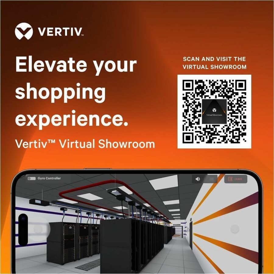 Vertiv VR Rack 42U Server Enclosure with 800x1200mm Dimensions and 19-Inch Mounting - VR3350