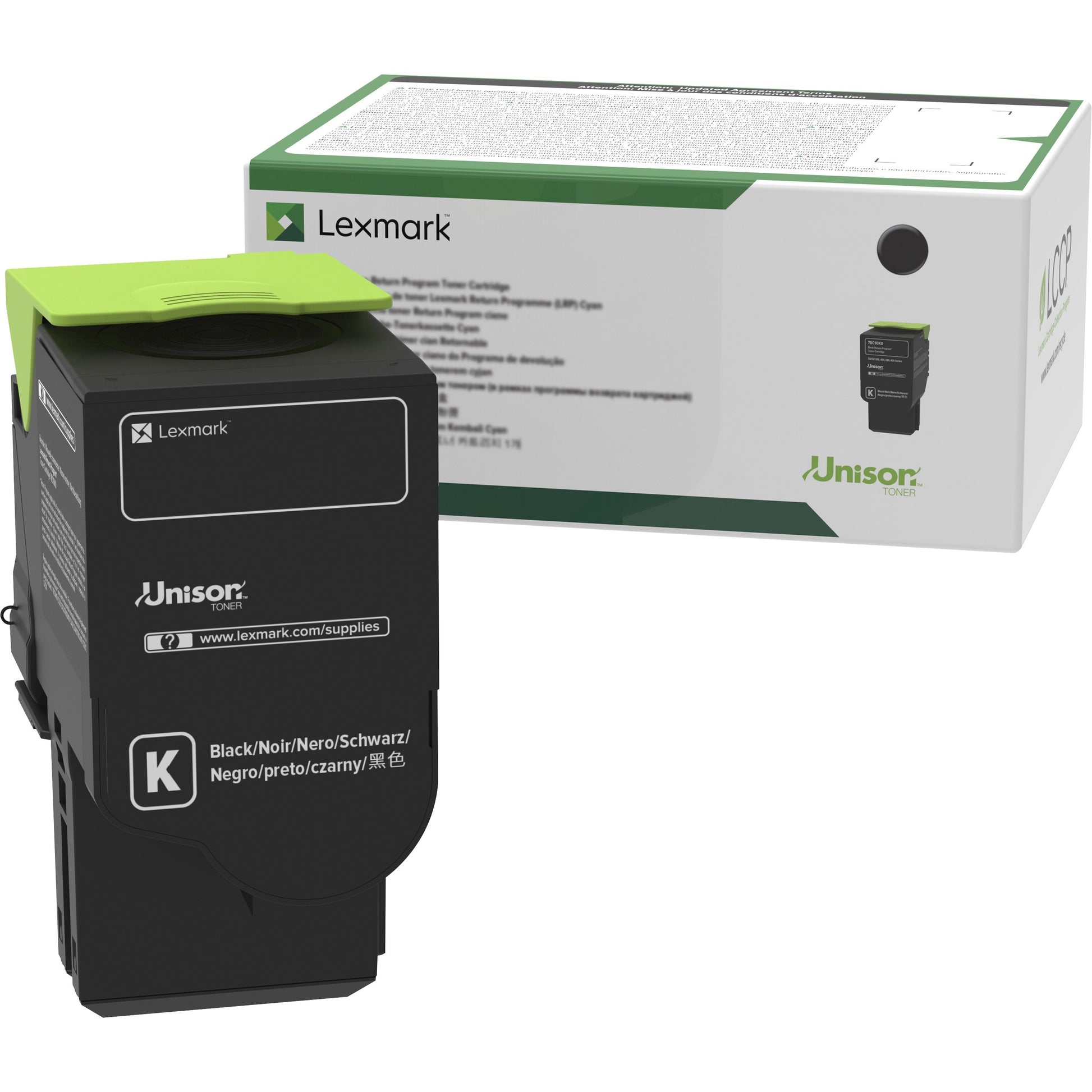 Xerox 78C10K0 Lexmark Unison Black Return Program Toner Cartridge for Lexmark CX622 and CX625 Series