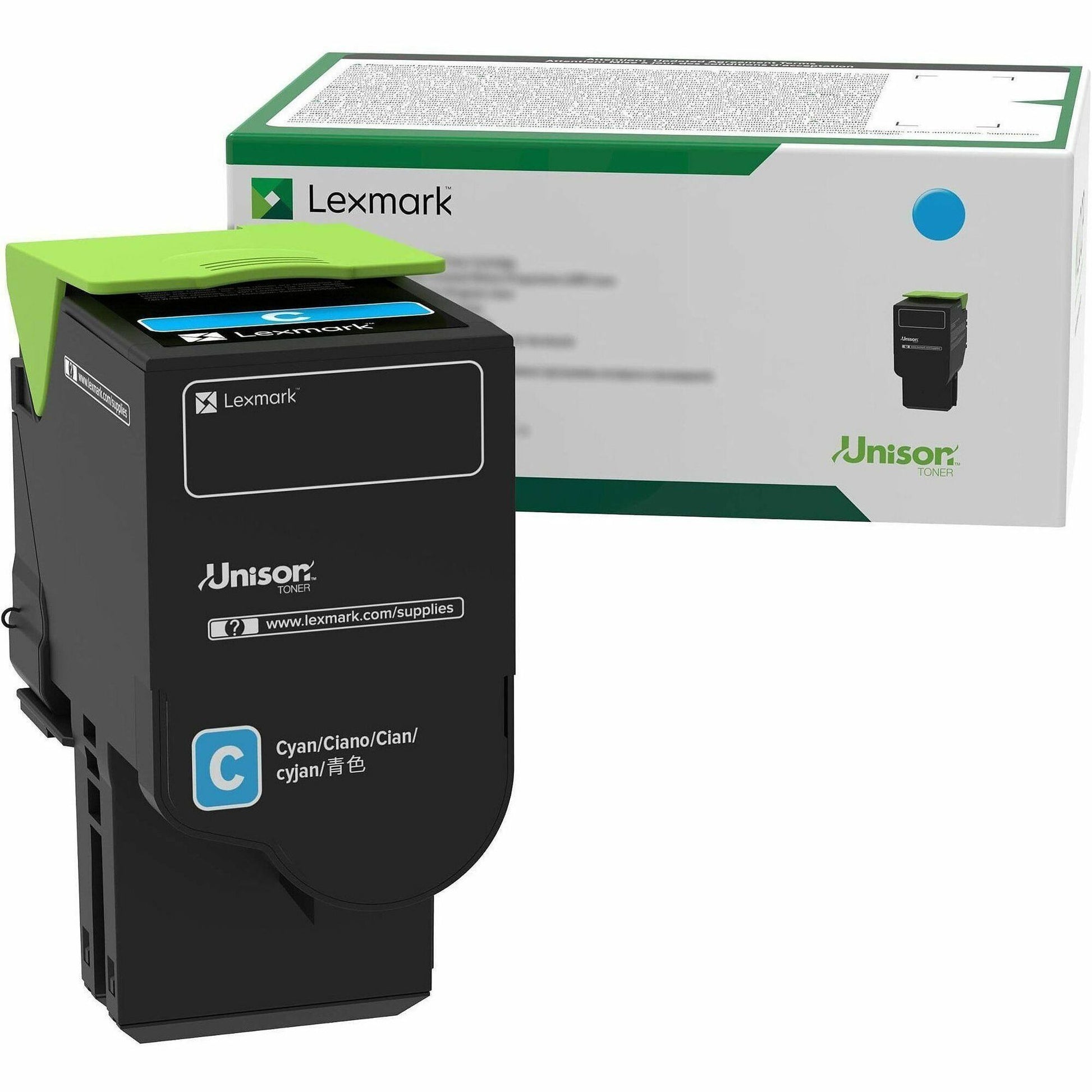 Lexmark Unison Cyan Extra High Yield Laser Toner Cartridge - Part #78C1XC0