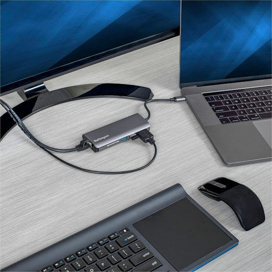 StarTech.com USB-C Multiport Adapter with 4K HDMI, SD Card Reader, Gigabit Ethernet, and 60W PD Charging