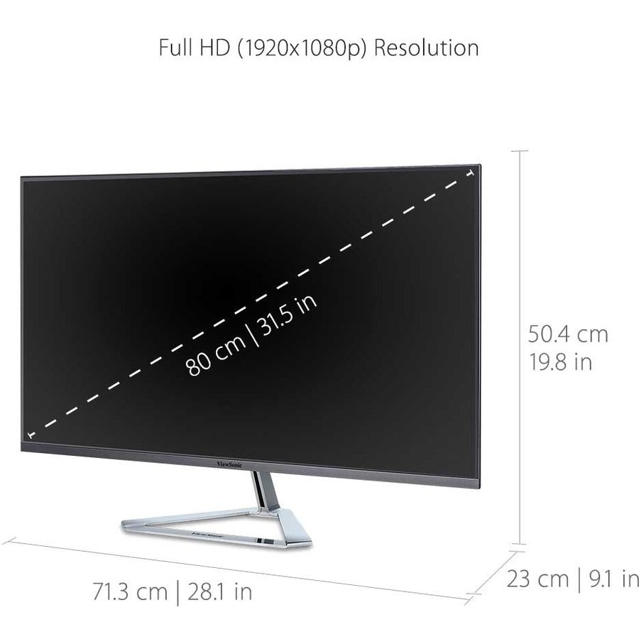 ViewSonic VX3276-MHD 32-inch Full HD IPS Monitor with HDMI, DisplayPort, and VGA