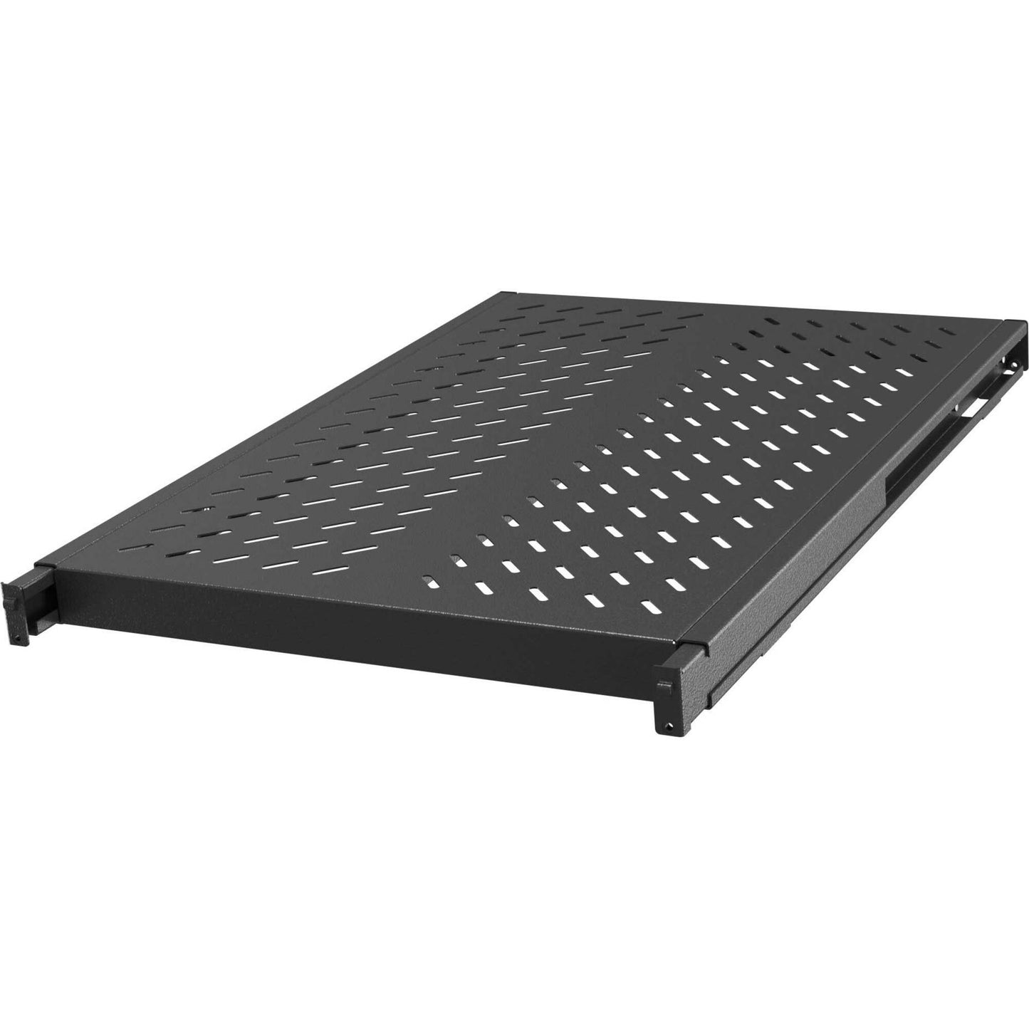 Vertiv VRA3000 1U Depth Adjustable Fixed Rack Shelf with 250 lbs Capacity, Black