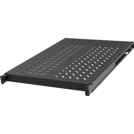 Vertiv VRA3000 1U Depth Adjustable Fixed Rack Shelf with 250 lbs Capacity, Black